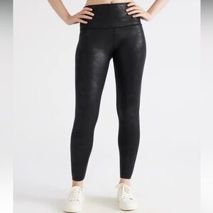 Knix NWOT High Rise Contour Skinny Shiny Faux Leather Thick Waistband Legging